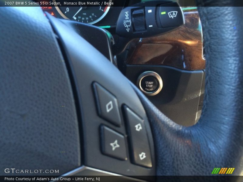 Monaco Blue Metallic / Beige 2007 BMW 5 Series 550i Sedan