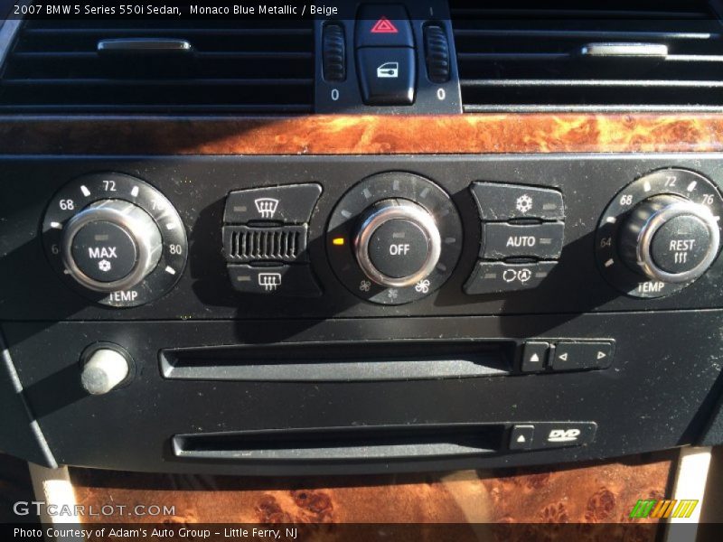 Monaco Blue Metallic / Beige 2007 BMW 5 Series 550i Sedan