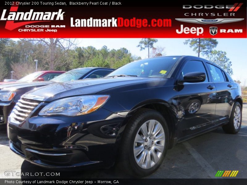 Blackberry Pearl Coat / Black 2012 Chrysler 200 Touring Sedan