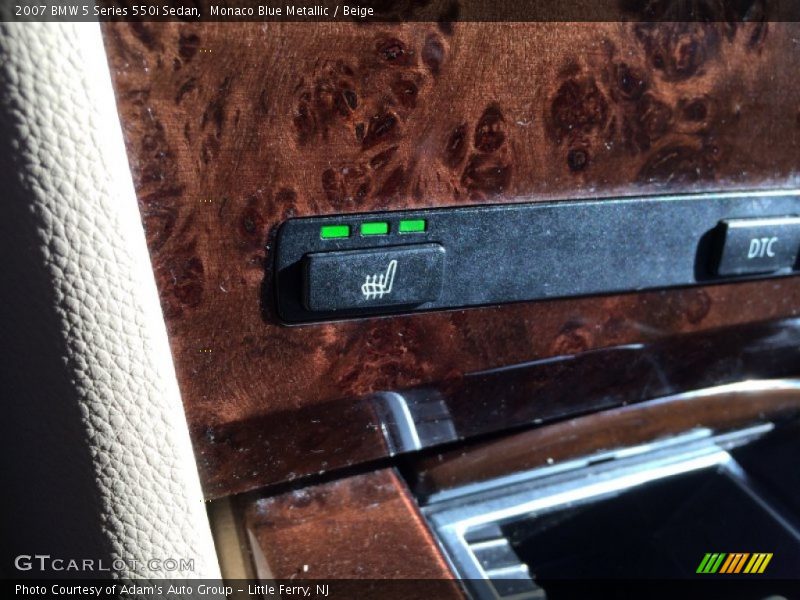 Monaco Blue Metallic / Beige 2007 BMW 5 Series 550i Sedan