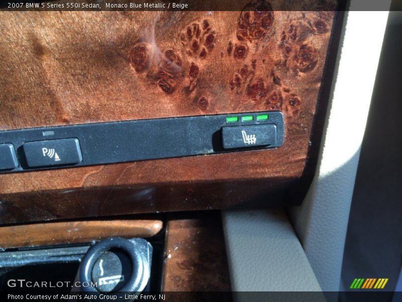 Monaco Blue Metallic / Beige 2007 BMW 5 Series 550i Sedan
