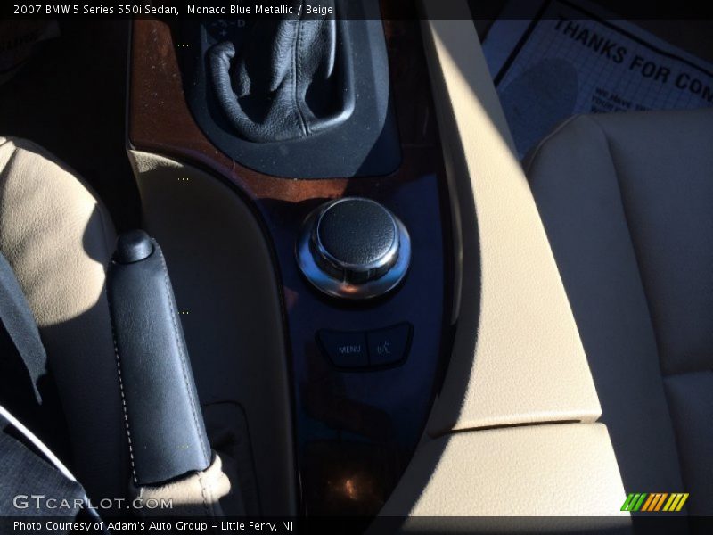 Monaco Blue Metallic / Beige 2007 BMW 5 Series 550i Sedan