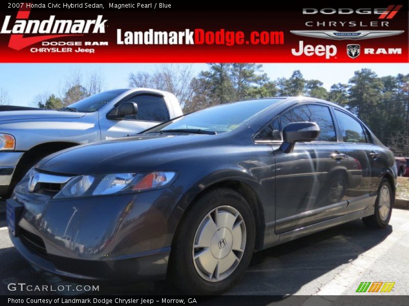 Magnetic Pearl / Blue 2007 Honda Civic Hybrid Sedan