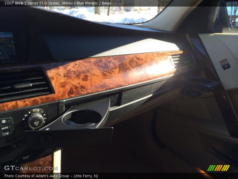 Monaco Blue Metallic / Beige 2007 BMW 5 Series 550i Sedan