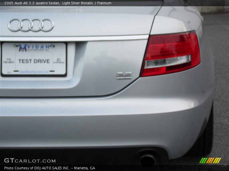 Light Silver Metallic / Platinum 2005 Audi A6 3.2 quattro Sedan