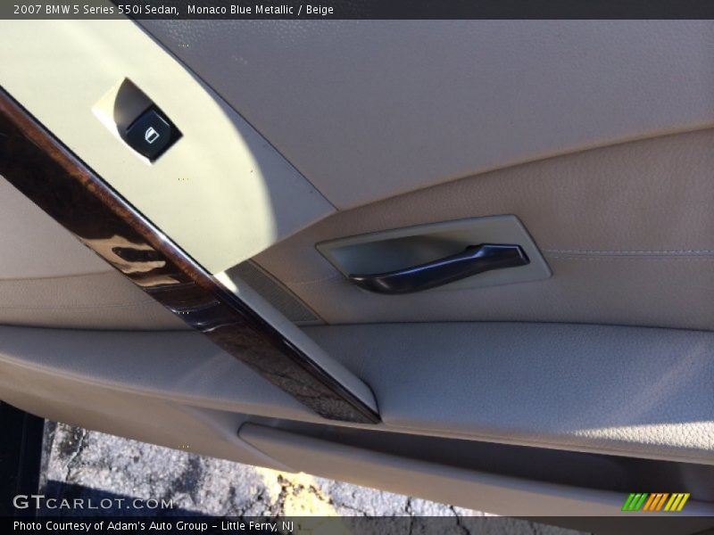 Monaco Blue Metallic / Beige 2007 BMW 5 Series 550i Sedan