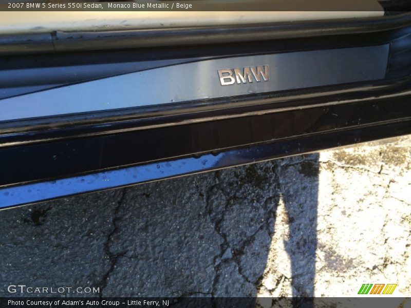 Monaco Blue Metallic / Beige 2007 BMW 5 Series 550i Sedan