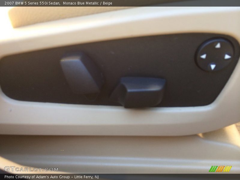 Monaco Blue Metallic / Beige 2007 BMW 5 Series 550i Sedan
