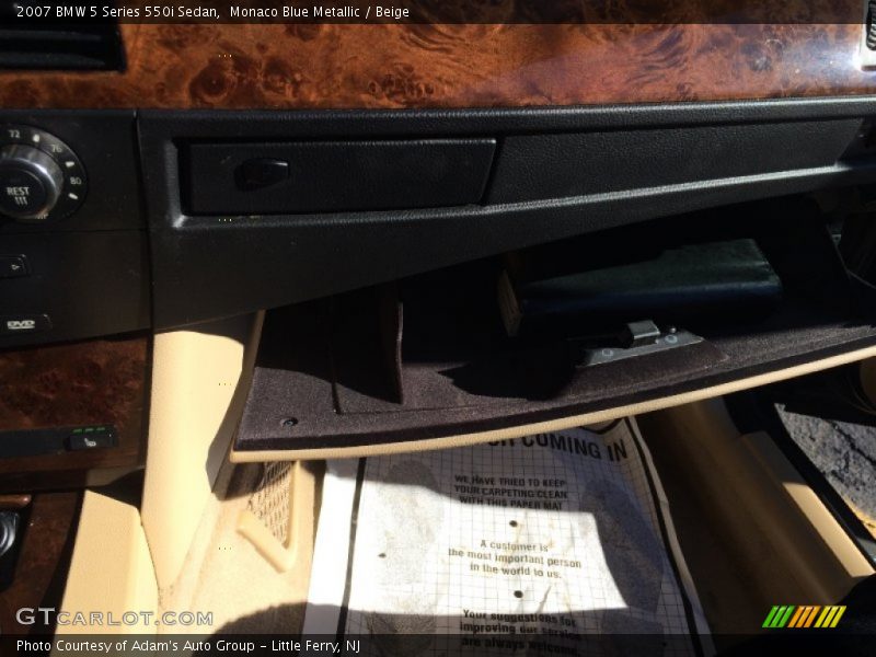 Monaco Blue Metallic / Beige 2007 BMW 5 Series 550i Sedan