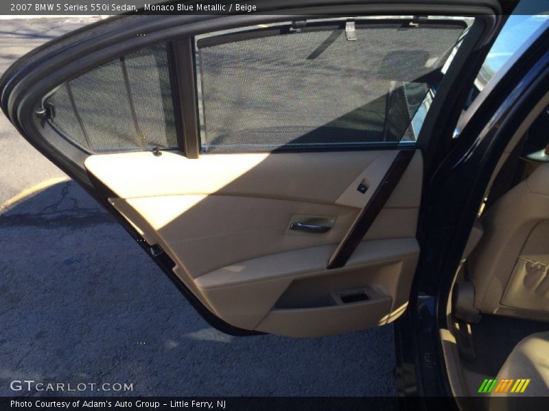 Monaco Blue Metallic / Beige 2007 BMW 5 Series 550i Sedan