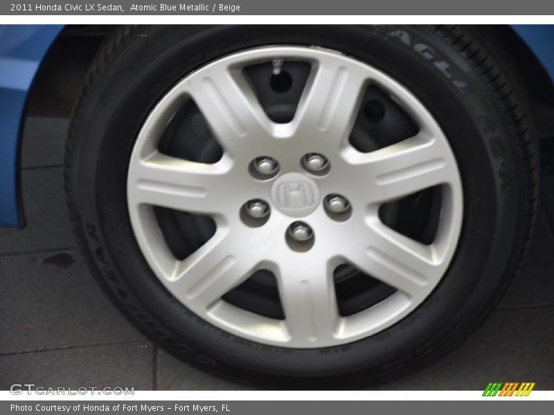 Atomic Blue Metallic / Beige 2011 Honda Civic LX Sedan