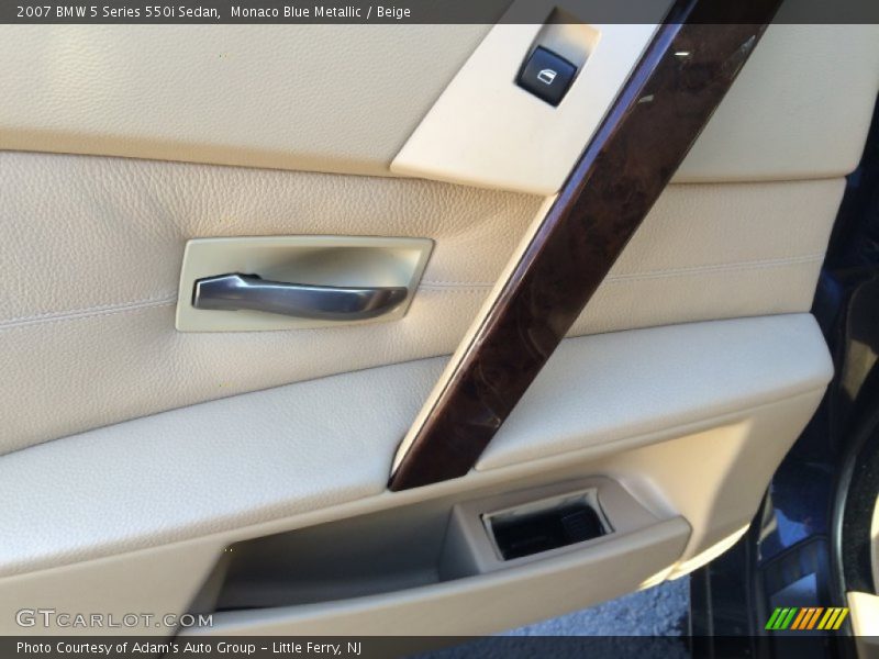 Monaco Blue Metallic / Beige 2007 BMW 5 Series 550i Sedan