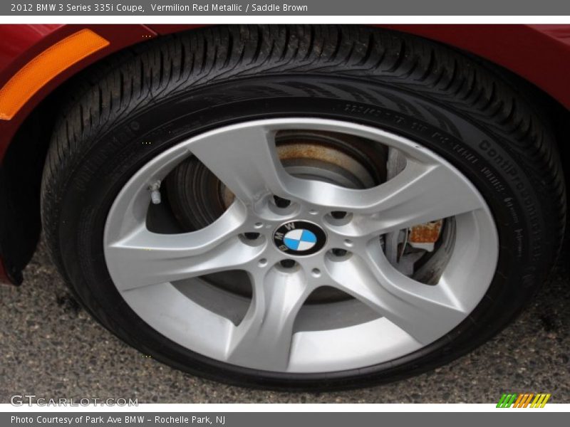 Vermilion Red Metallic / Saddle Brown 2012 BMW 3 Series 335i Coupe