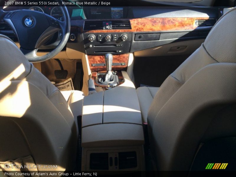 Monaco Blue Metallic / Beige 2007 BMW 5 Series 550i Sedan