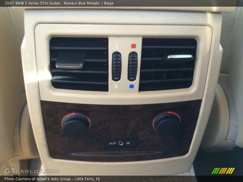 Monaco Blue Metallic / Beige 2007 BMW 5 Series 550i Sedan