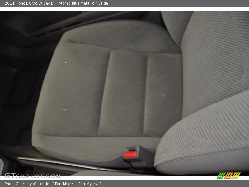 Atomic Blue Metallic / Beige 2011 Honda Civic LX Sedan