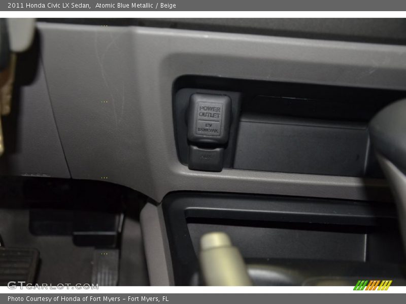Atomic Blue Metallic / Beige 2011 Honda Civic LX Sedan