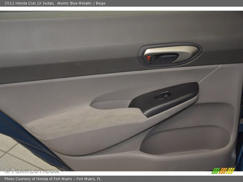 Atomic Blue Metallic / Beige 2011 Honda Civic LX Sedan