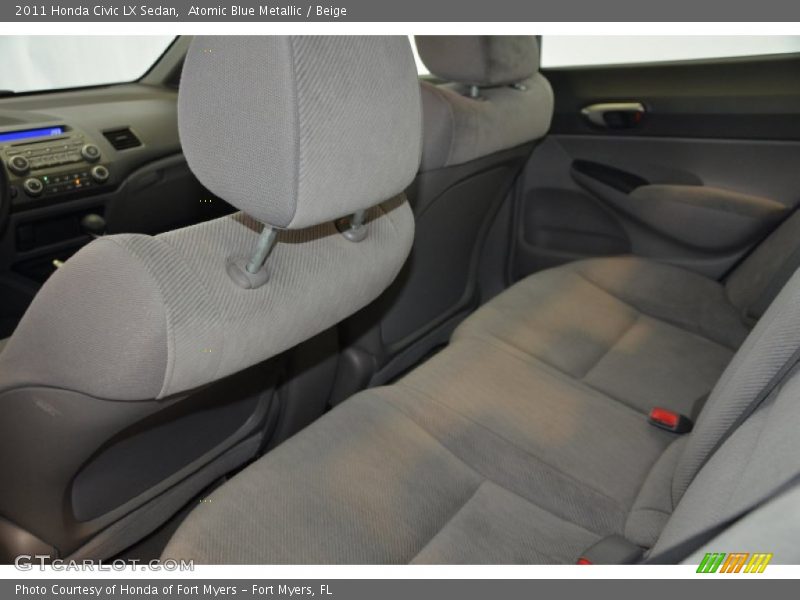 Atomic Blue Metallic / Beige 2011 Honda Civic LX Sedan