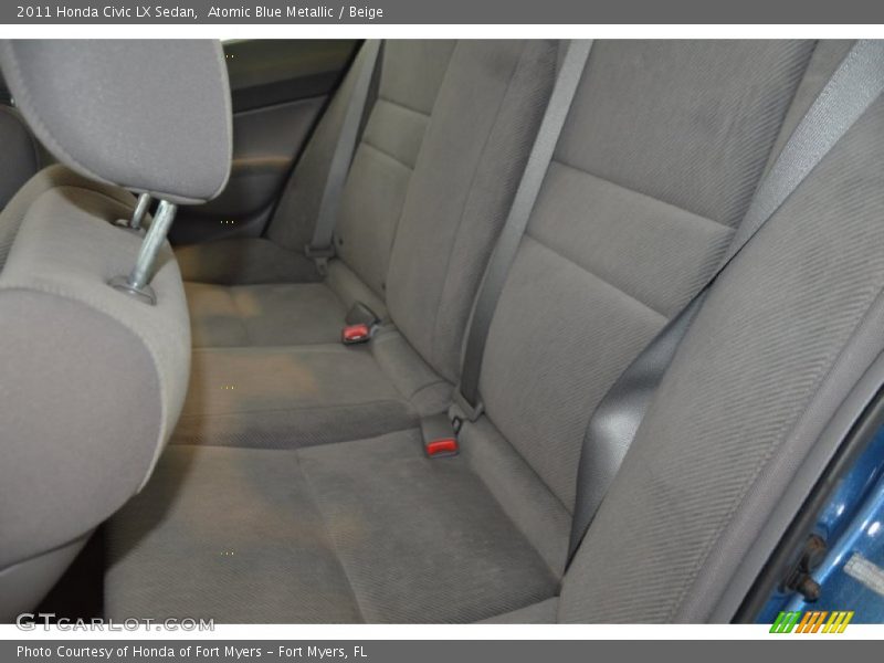 Atomic Blue Metallic / Beige 2011 Honda Civic LX Sedan