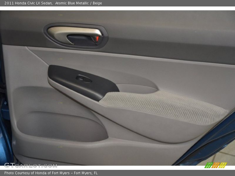 Atomic Blue Metallic / Beige 2011 Honda Civic LX Sedan