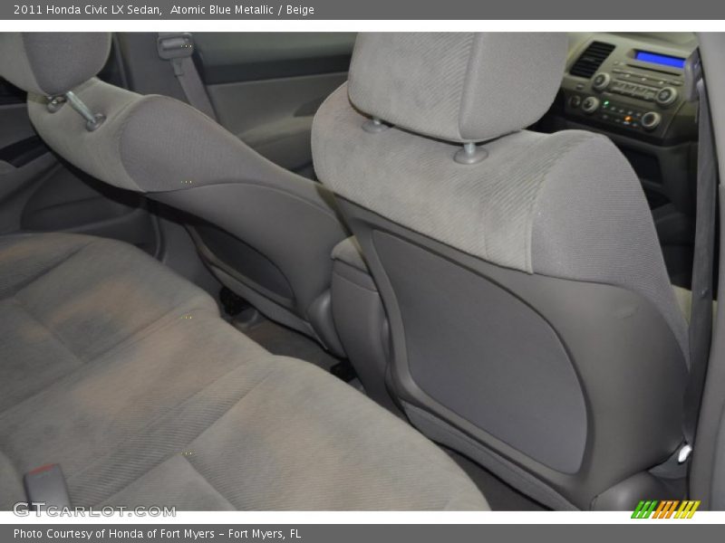 Atomic Blue Metallic / Beige 2011 Honda Civic LX Sedan