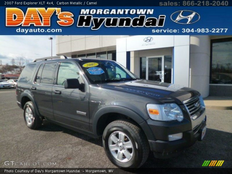 Carbon Metallic / Camel 2007 Ford Explorer XLT 4x4