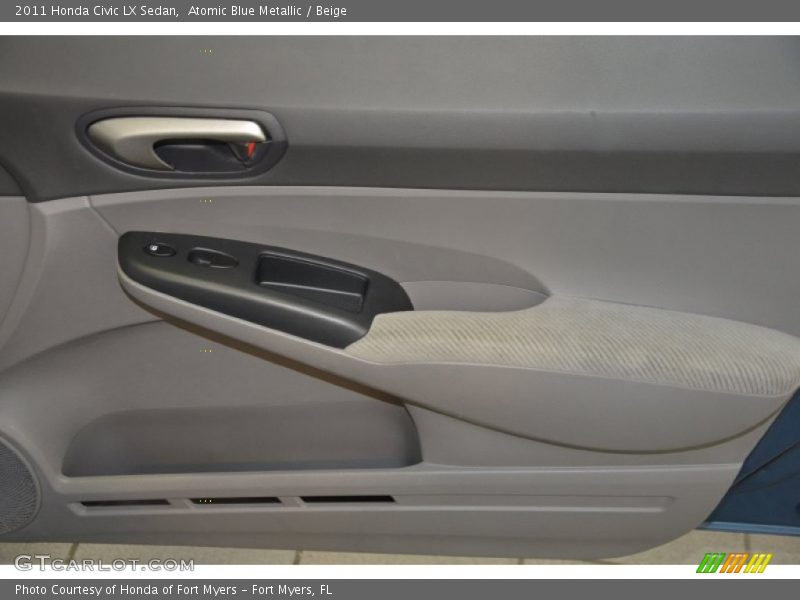 Atomic Blue Metallic / Beige 2011 Honda Civic LX Sedan