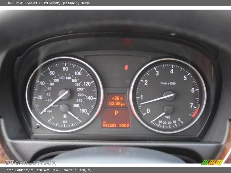 Jet Black / Beige 2008 BMW 3 Series 328xi Sedan