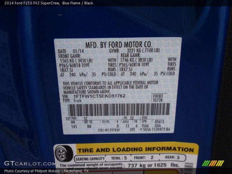 Blue Flame / Black 2014 Ford F150 FX2 SuperCrew