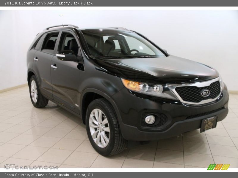 Ebony Black / Black 2011 Kia Sorento EX V6 AWD