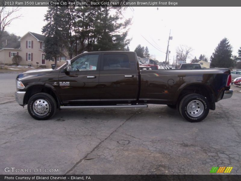 Black Gold Pearl / Canyon Brown/Light Frost Beige 2013 Ram 3500 Laramie Crew Cab 4x4 Dually