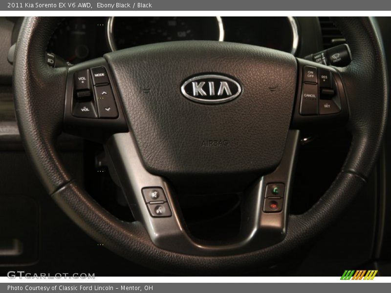 Ebony Black / Black 2011 Kia Sorento EX V6 AWD