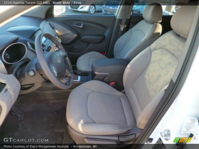 Front Seat of 2014 Tucson GLS AWD