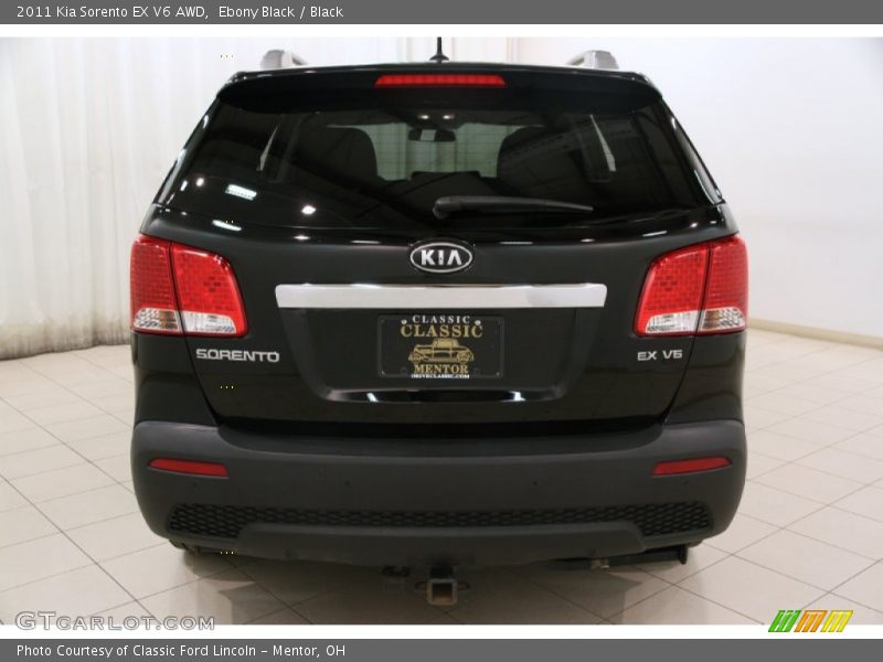 Ebony Black / Black 2011 Kia Sorento EX V6 AWD