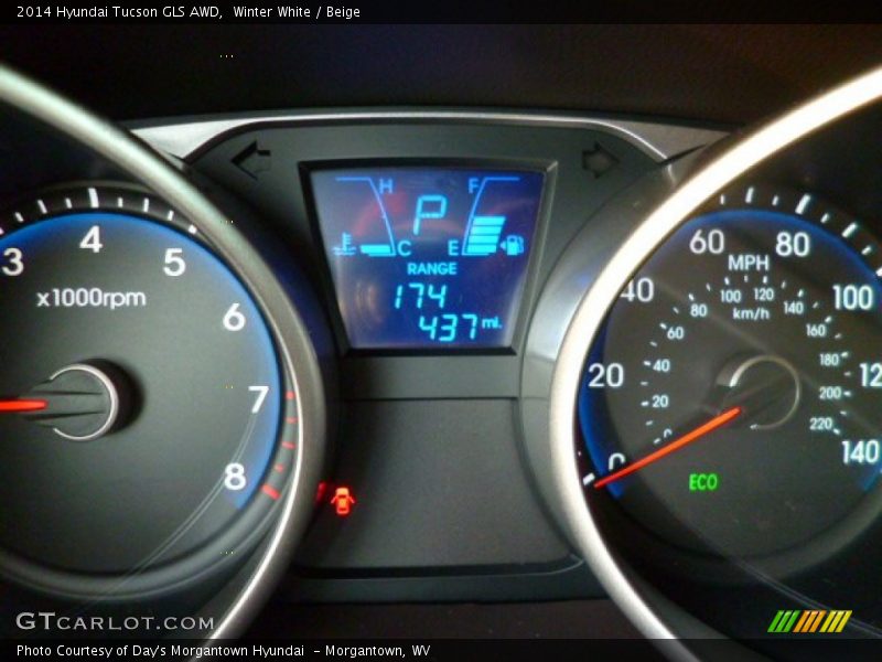 Winter White / Beige 2014 Hyundai Tucson GLS AWD
