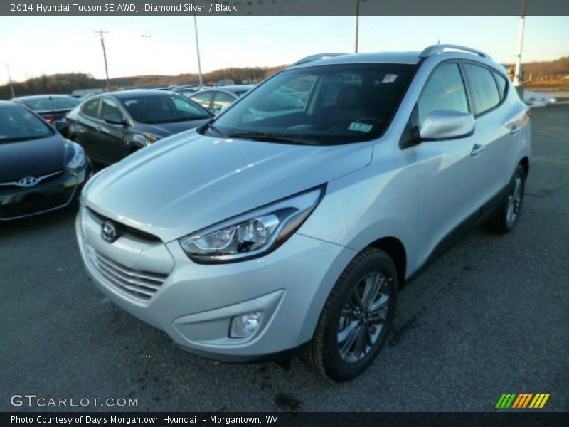 Diamond Silver / Black 2014 Hyundai Tucson SE AWD