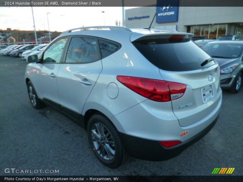 Diamond Silver / Black 2014 Hyundai Tucson SE AWD
