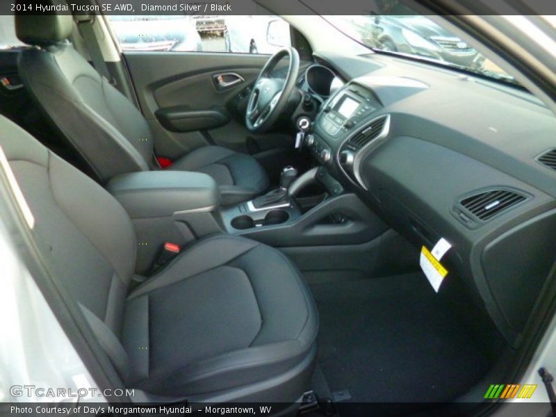 Diamond Silver / Black 2014 Hyundai Tucson SE AWD