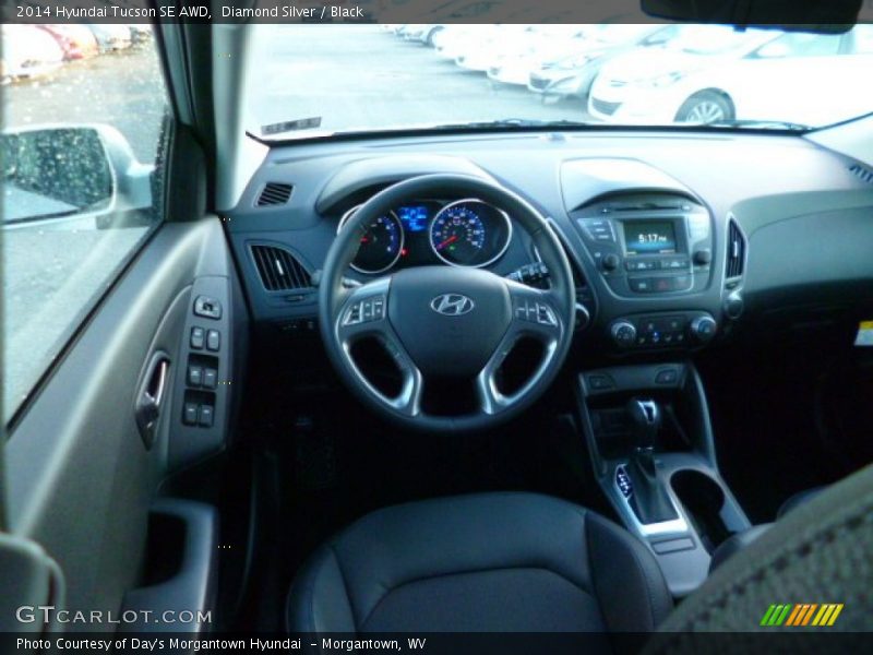 Diamond Silver / Black 2014 Hyundai Tucson SE AWD