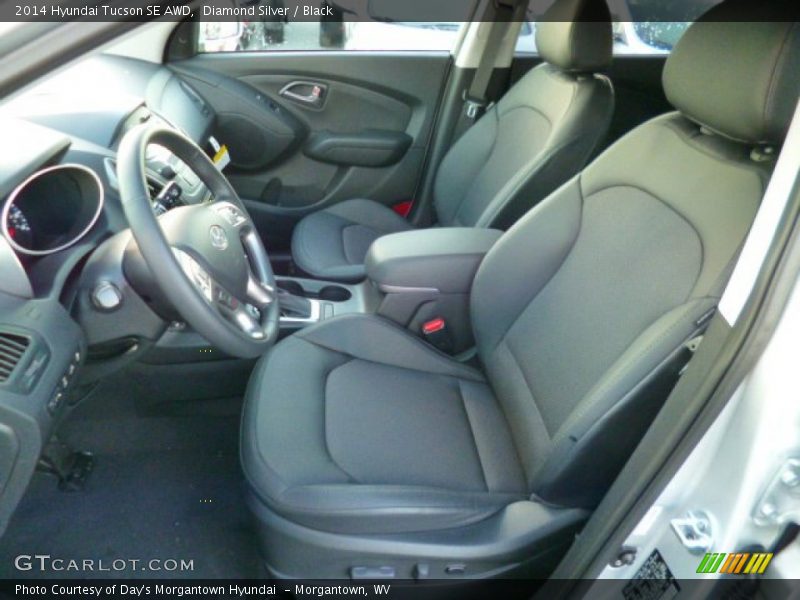 Diamond Silver / Black 2014 Hyundai Tucson SE AWD