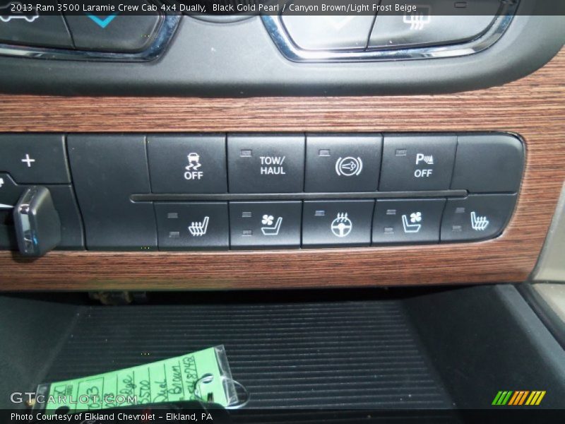 Black Gold Pearl / Canyon Brown/Light Frost Beige 2013 Ram 3500 Laramie Crew Cab 4x4 Dually