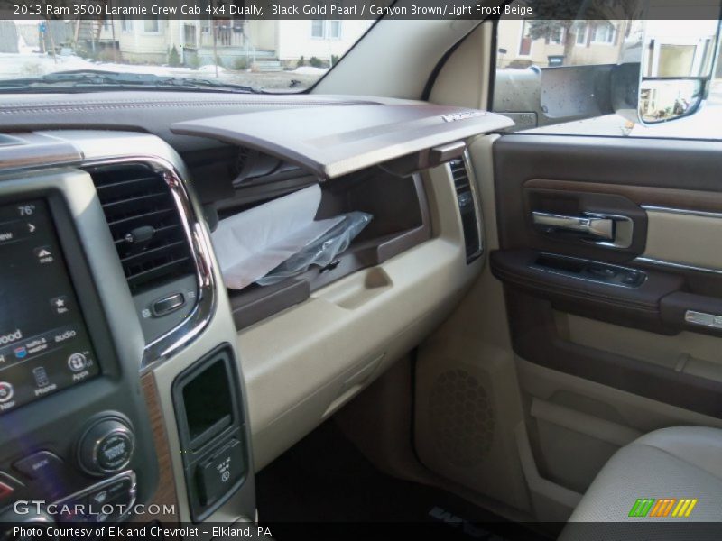 Black Gold Pearl / Canyon Brown/Light Frost Beige 2013 Ram 3500 Laramie Crew Cab 4x4 Dually