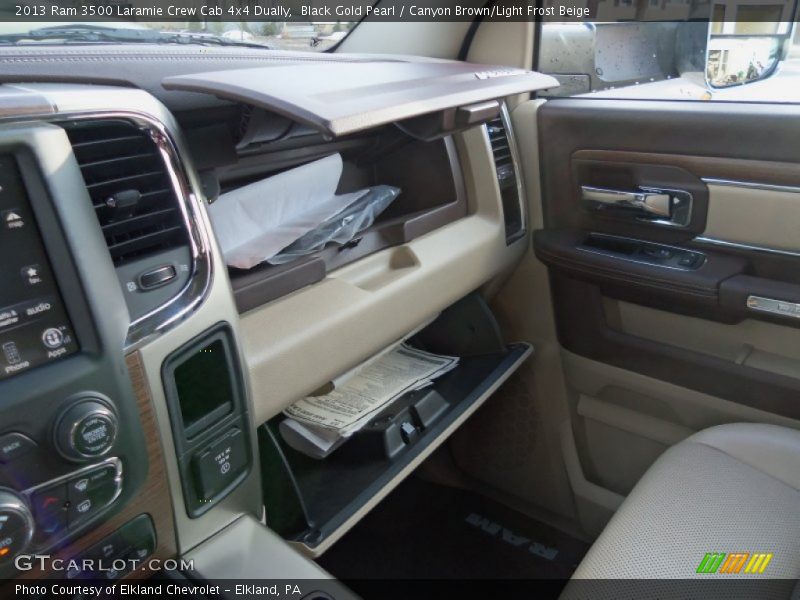 Black Gold Pearl / Canyon Brown/Light Frost Beige 2013 Ram 3500 Laramie Crew Cab 4x4 Dually