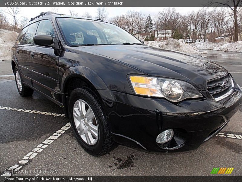 Obsidian Black Pearl / Off Black 2005 Subaru Outback 2.5i Wagon