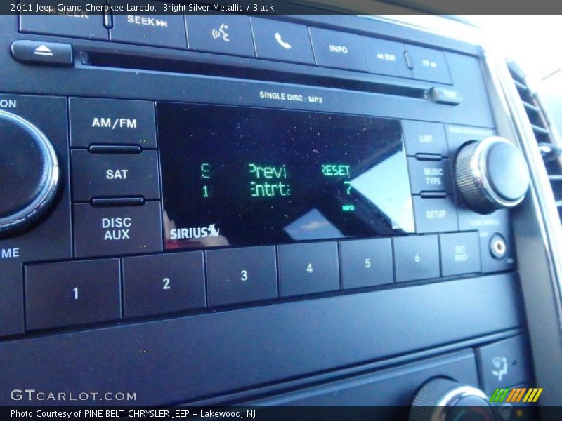 Bright Silver Metallic / Black 2011 Jeep Grand Cherokee Laredo