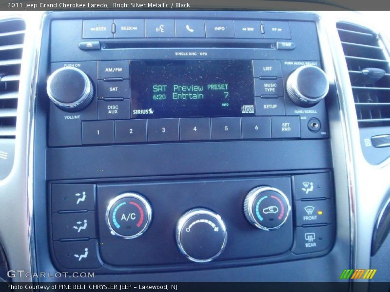 Bright Silver Metallic / Black 2011 Jeep Grand Cherokee Laredo