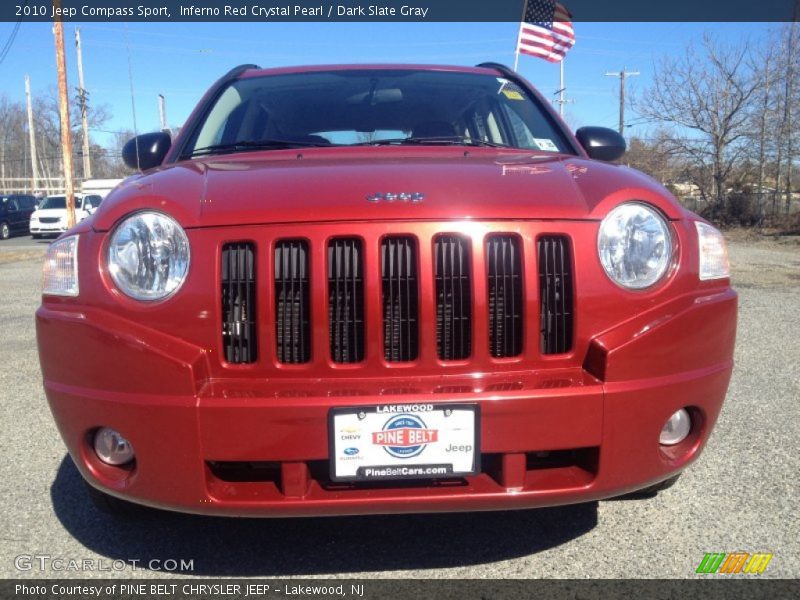 Inferno Red Crystal Pearl / Dark Slate Gray 2010 Jeep Compass Sport