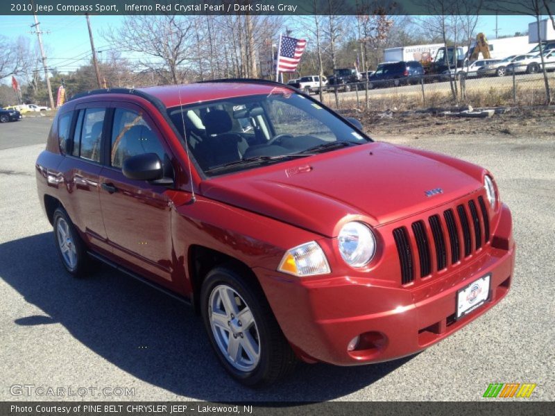 Inferno Red Crystal Pearl / Dark Slate Gray 2010 Jeep Compass Sport