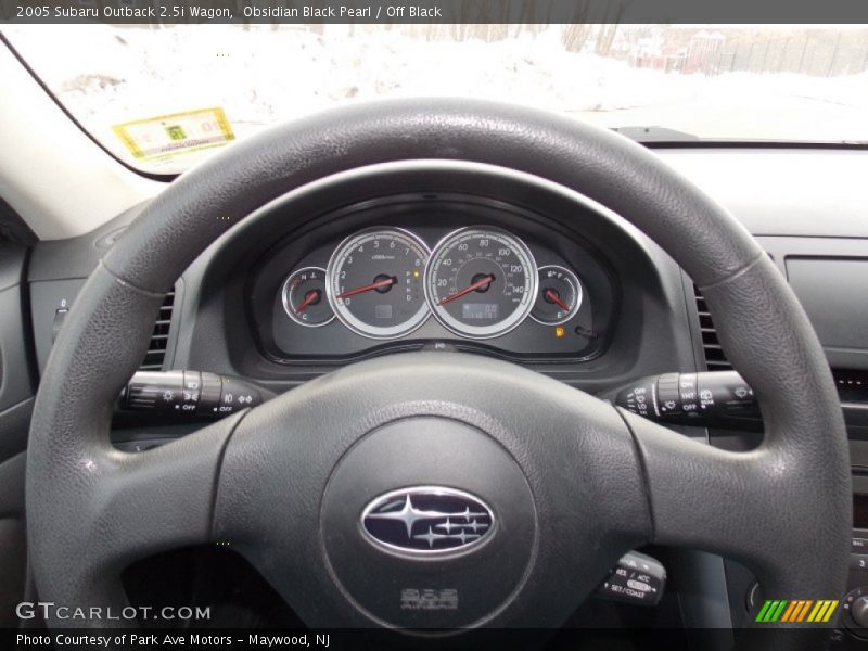 Obsidian Black Pearl / Off Black 2005 Subaru Outback 2.5i Wagon